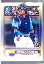 2020 Bowman Ronaldo Hernandez #STG-RH Rays Chrome Spanning the Globe