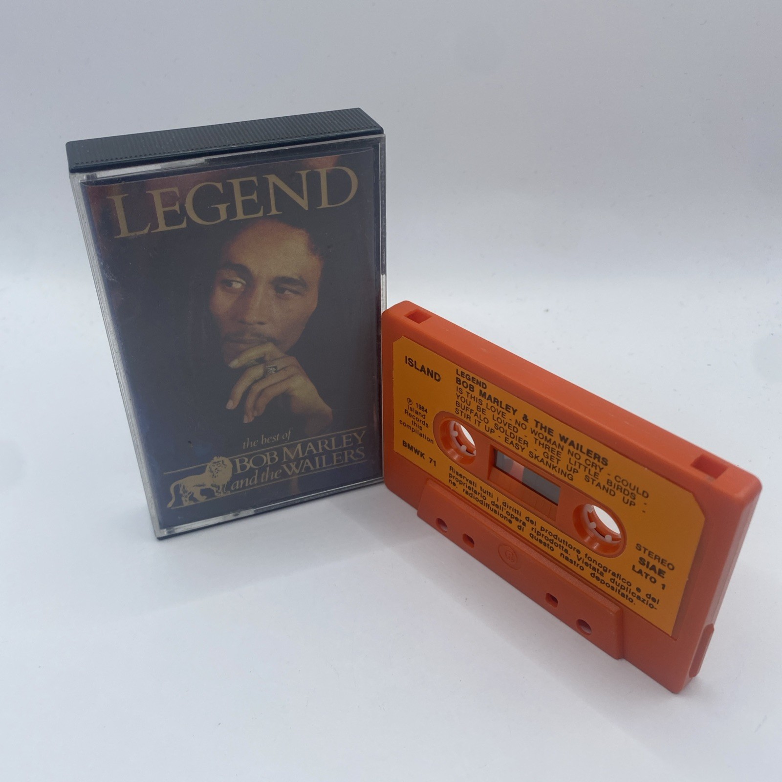Bob Marley & The Wailers -Legend Cassette Tape Italian Release Rare Orange Shell