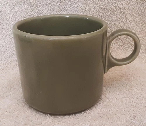 Vintage Fiesta Ironstone Turf Green Coffee Mug Very HTF