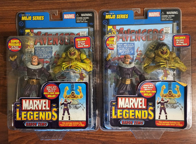 Marvel Legends Mojo BAF Series Baron Zemo Unmasked Variant Set of 2 -NEW/SEALED