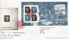 GB Stamps First Day Cover Penny Black Anniversary MS, stamp, philately SHS 2015