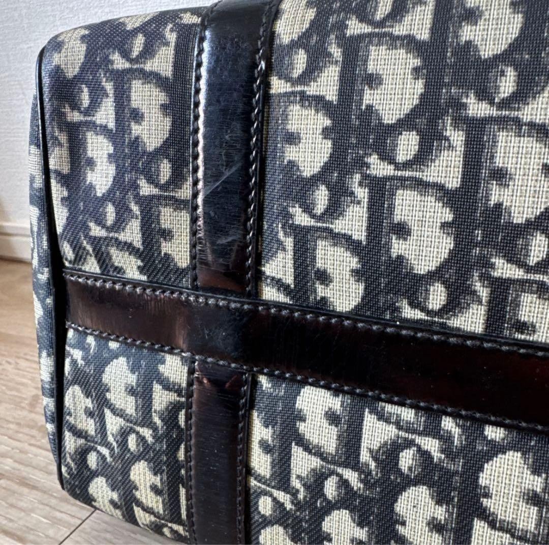 CHRISTIAN DIOR Canvas Leather Mini Boston Bag Black Oblique Hardware Vintage thumbnail 9