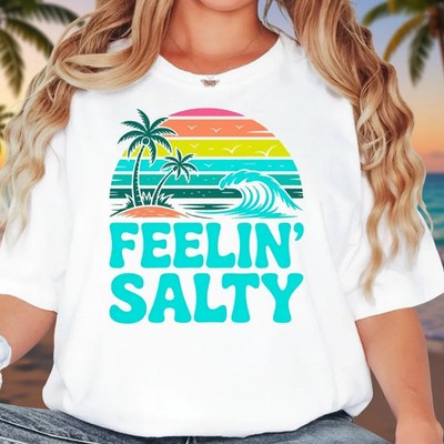 Comfort Colors Feelin Salty Shirt, Beach Shirt, Summer Vacation Tee,