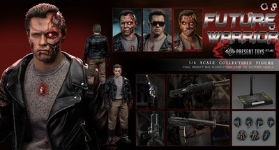 1/6 Terminator T800 Figure U.S SELLER Present Toys Hot Leather Jacket