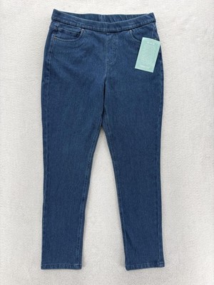 Coldwater Creek Jegging Jeans Womens 14 Blue Med Wash High Rise Stretch Comfort