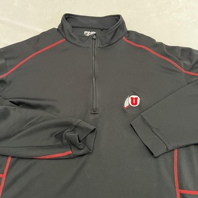 Utah Utes Shirt Mens 2XL Black NCAA Golf PING SensorCool 1/4 Zip Pullover