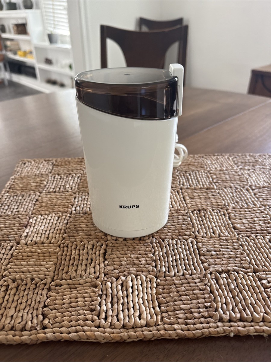 KRUPS Fast One Touch Coffee Bean Mill Spice Grinder Type 203 White