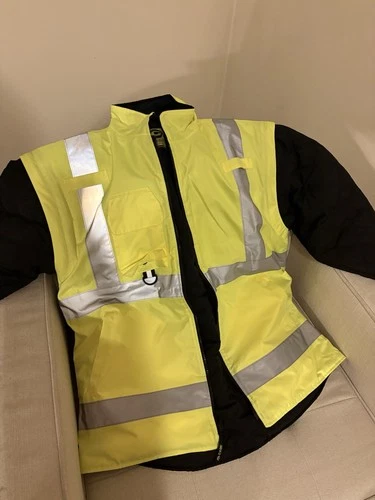 Game Workwear ANSI Certified Hi-Vis Reflective Insulated Jacket Yellow/Black L image 5
