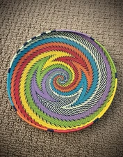 Handmade 9 ¾" African Zulu Telephone Wire Bowl Basket