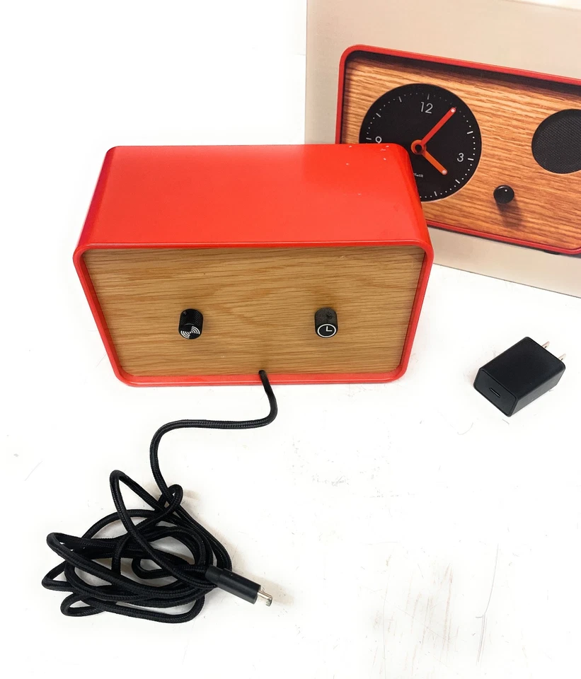 Reloj despertador analógico minimalista OneClock, roble rojo Foto 3 de 4