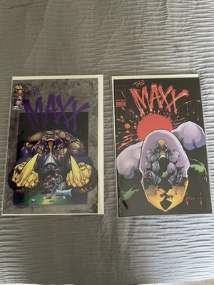 Wizard Presents: Maxx #1/2 Purple Foil Cover & Maxx 1 2 Book Lot    