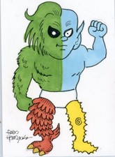 Fred Hembeck Sketch Card: Ultra the Multi-Alien (DC Comics)
