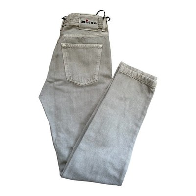 Kiton Hose Chino Slim 33 (32) Neu Baumwolle 100% Baumwolle Slim