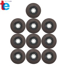120 Grit Premium Zirconia Grinding Flap Disc 10Pcs 4-1/2" X 7/8" Flap Disc Grey