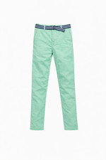 Polo Ralph Lauren Boys Belted Cotton Chino Pants Size 20 Mint Green