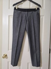 Express Editor Womens Gray/ Black Ankle Length Pants Straight Leg Sz.4R