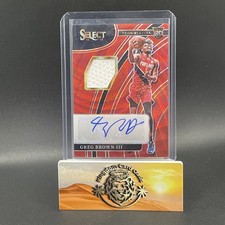 2021-22 Panini Select Rookie Jersey Auto Greg Brown III #RJ-GBR Red Wave (SP)