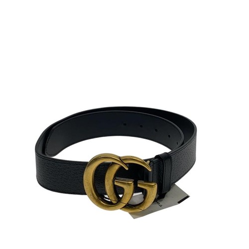 GUCCI Leather Belt, Black, Men's, 406831 DJ20T