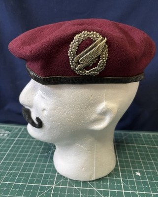 Cold War West German Rare Army Bundeswehr Paratrooper Maroon Beret