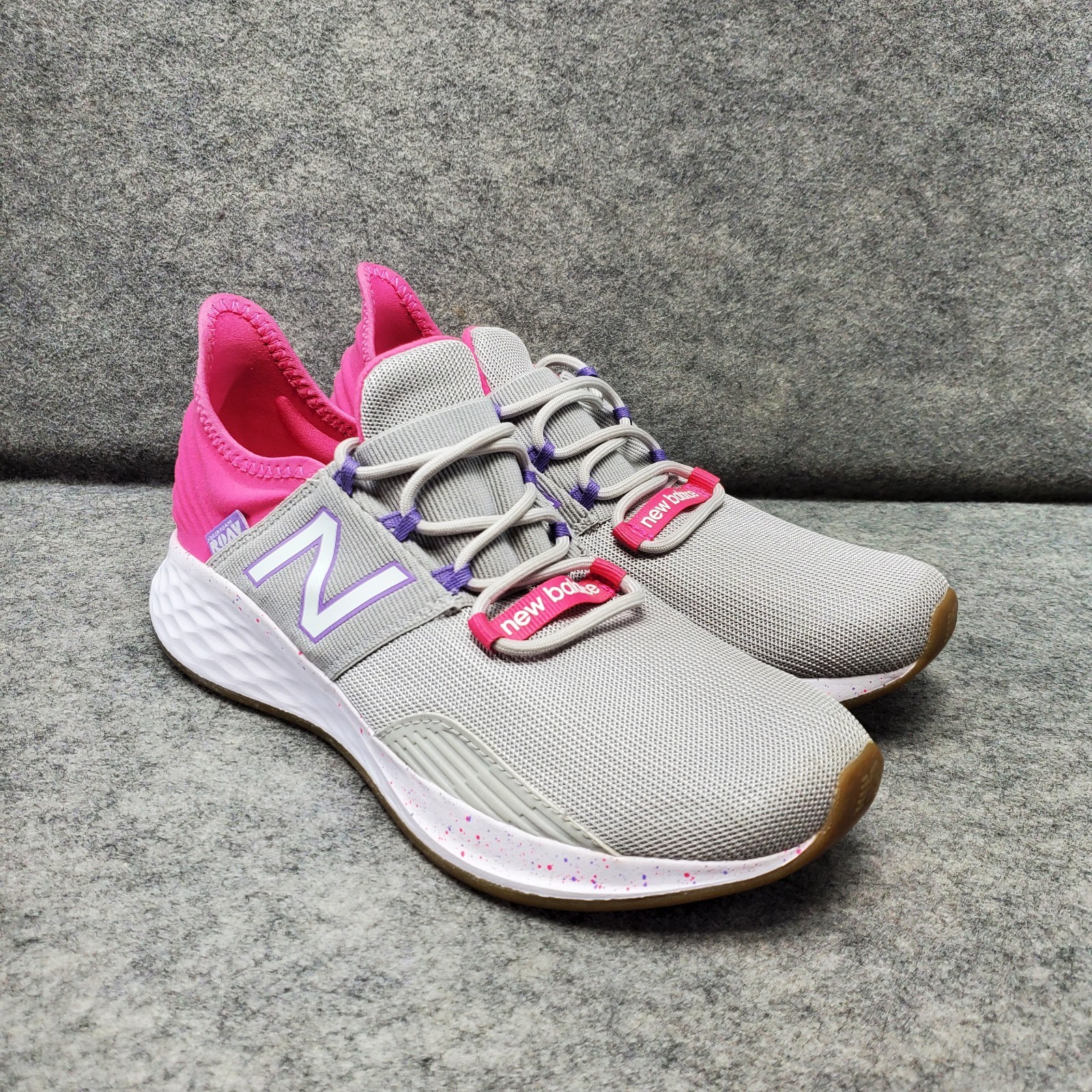 New Balance Shoes Youth Girl's Size 6Y Gray & Pink Fresh Foa