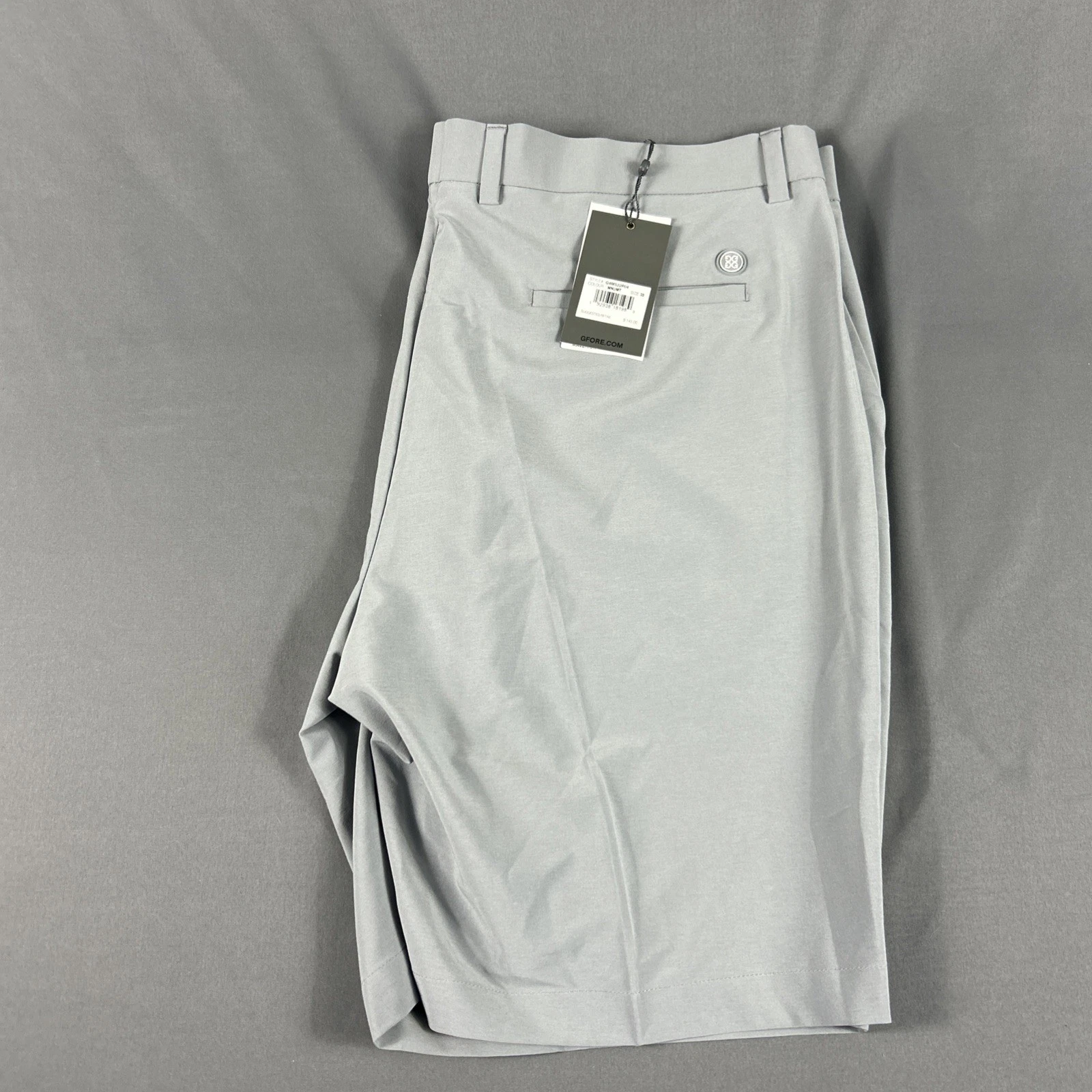 G/Fore G4 Golf Shorts Maverick Hybrid 38 x 9 Gray Polyester NWT MSRP $145