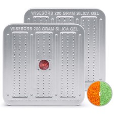 200 Gram 2 Pack Safe Dehumidifier, Reusable Silica Gel Dehumidifier, Indicati...