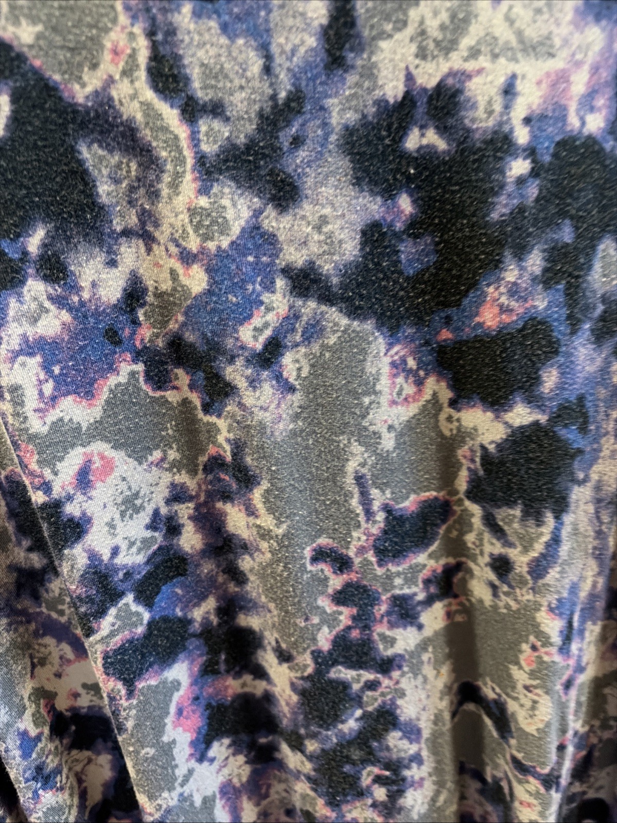 LOGO Lori Goldstein Women's Tunic Top Size L Blues Mixed For The Dye Effect