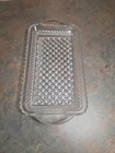 Vintage WEXFORD ANCHOR HOCKING Clear Glass Cranberry Relish Dish Serving Tray