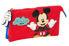Safta Mickey Mouse Good Day   Triple Pencil Case, Children's Pencil Case, Ideal