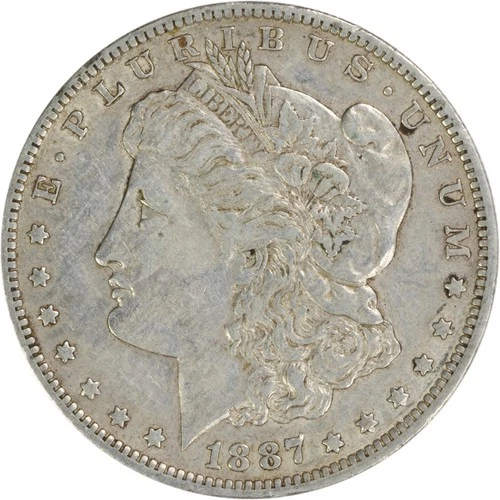 1887-O Morgan Silver Dollar EF Uncertified #1201