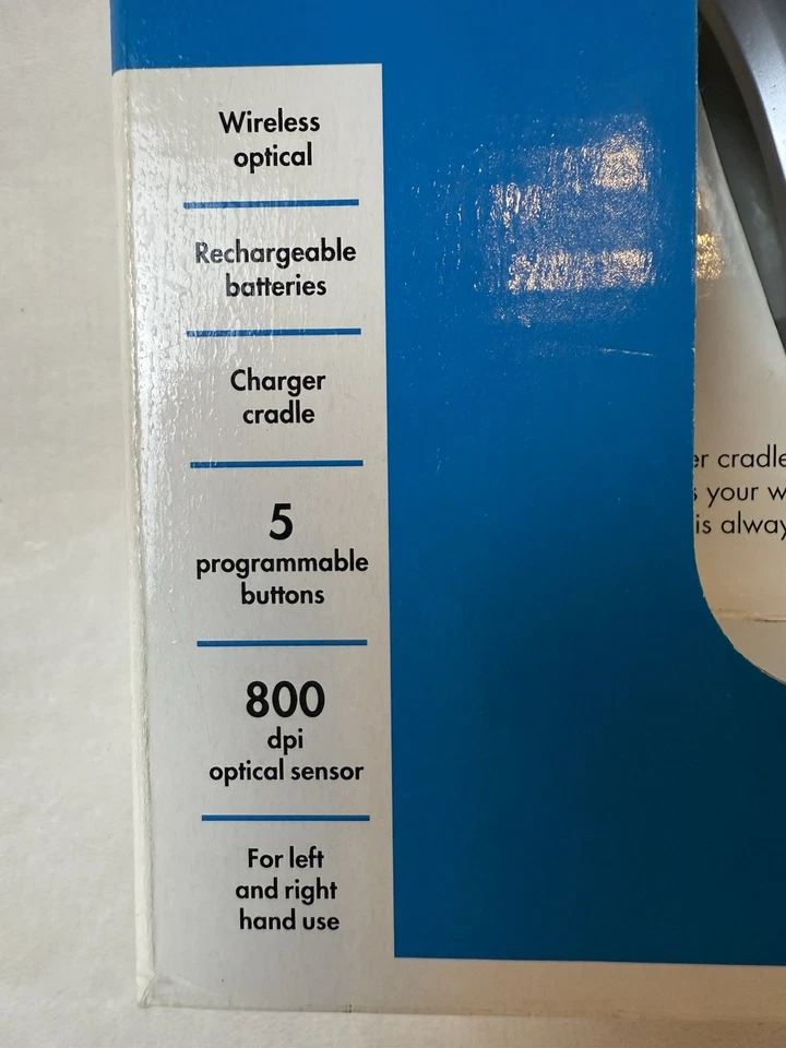 New! 2005 HP Wireless Optical Ergo Mouse with USB receiver PP034AA#ABA - Image 2 of 4