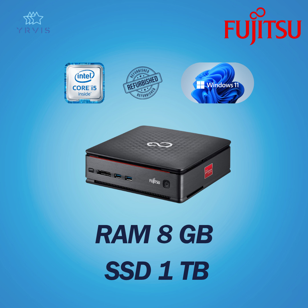 PC DE BUREAU FUJITSU Q920 INTEL I5 RAM 8 Go SSD 1TB WIN 11 PRO RECONDITIONNÉ