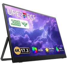 17.3 Inch 4K Portable Monitor 3840x2160 Gaming Laptop External Screen 500nits