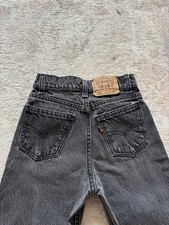 GUC Boys Vintage Distressed Black LEVI  S Jeans Size 12 ORANGE TAB 550 Slim