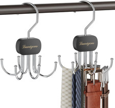 Belt Organizer for Closet,2Pcs Tie Rack, Belt Tie Hanger for Closet,Tie Organize