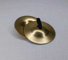 Brass Finger Cymbals 2.25" 1 Pair With Elastic