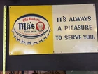 Vintage Original Drink Ma's Old Fashioned Rootbeer Soda Pop Tin Sign 12x24
