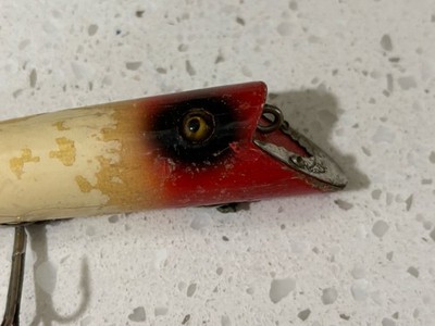 RARE 1920 VINTAGE HEDDON HEAD-ON BASSER Fishing Lure Red Head | eBay