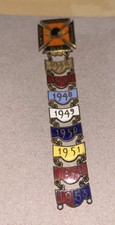 New Cross Speedway Year Bar badge + rare Coronation 1946,47,48,49,50,51,52,53 