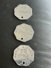 MILLS  GOLD AWARD  TOKENS ORIGINAL 2 EACH  D1811   1 EACH D2448    NOS 3 TOTAL