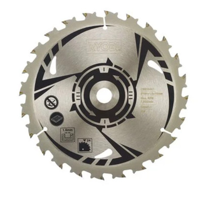Ryobi HM-Sägeblatt 24 Z 184*/ 16 ( Bohrung) mm Wolframkarbidzähnen CSB184A1