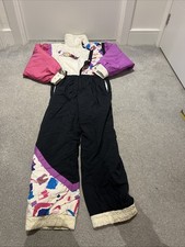 90s Rodeo Vintage Women's One Piece Ski Suit Size 10 Snowboard Snowsuit Bib