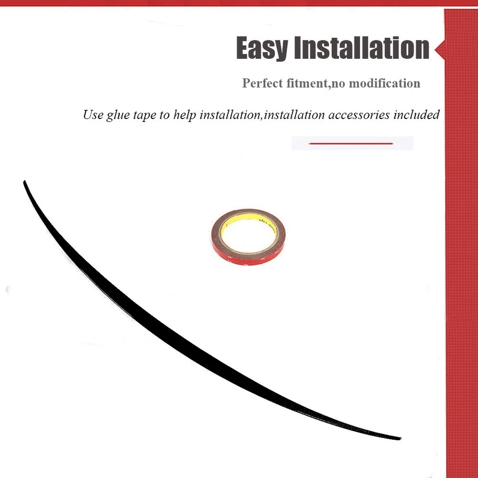 GLOSSY BLACK Rear Trunk Middle Spoiler Wing Lip For Porsche Cayenne SUV 2018-23 - Image 3 of 4