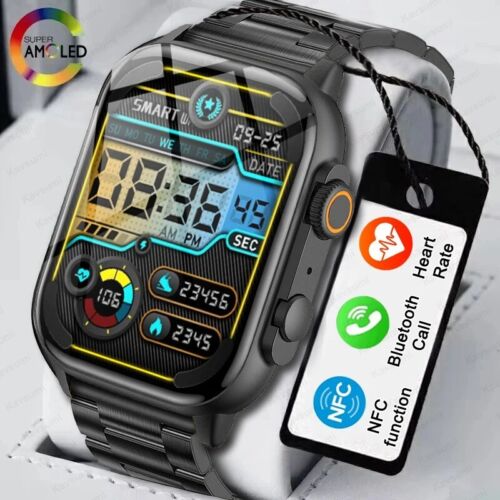 AMOLED Screen Ultra Smart Watch Bluetooth Call Series 8 High Refresh Rtae NFC - Picture 1 of 17