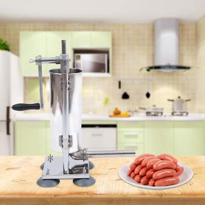 #ad Stainless Steel Manual Sausage Stuffer Vertical Meat Press Filler Sausages Maker $83.68