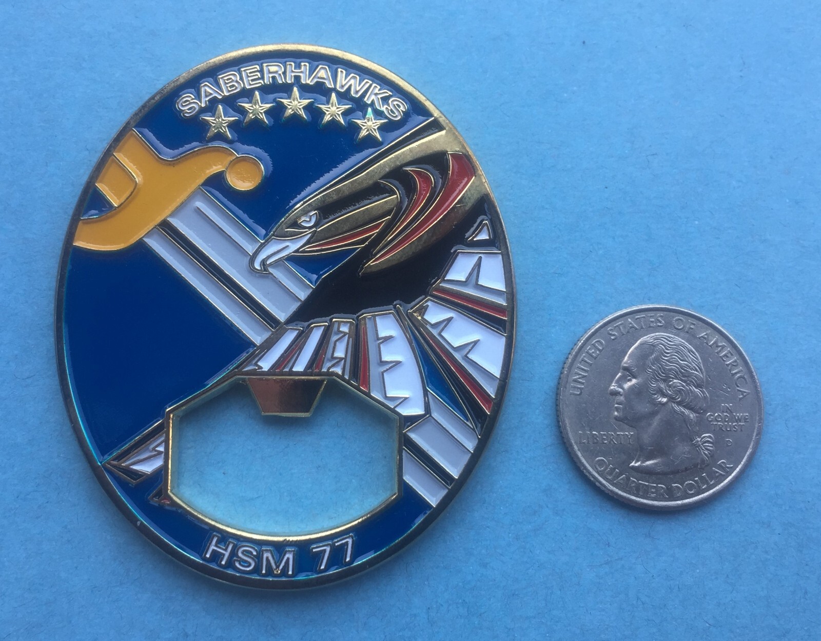 US NAVY CHALLENGE COIN - HELICOPTER MARITIME STRIKE SQUADRON 77 (HSM-77)