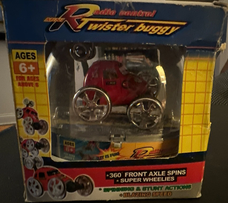 Radio Control Mini Red Twister Buggy Car Rechargeable Spin Stunts Action **New** - Image 2 of 4