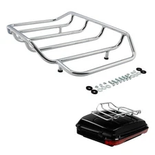Chrome Trunk Luggage Top Rack Fit For Harley Touring Road Street Glide