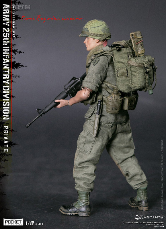 ミリタリー DAMTOYS 1/12 Vietnam War Sergeant Damtoys 1/12 Pes004 Pocket Elite Series - Army 25th Infantry