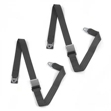 Ford 1941 - 1948  Airplane 2pt Charcoal Lap Bench Seat Belt Kit - 3 Belts rod v8